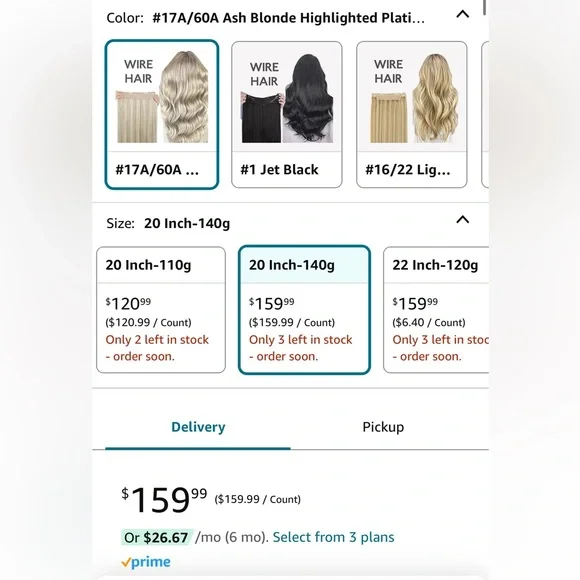 WENNALIFE Real Human Hair Extensions 20 inch Ash Blonde with Platinum highlights - Picture 7 of 9